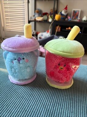 BT21 Baby Series TATA and Koya Character Bubble Tea Keychain
